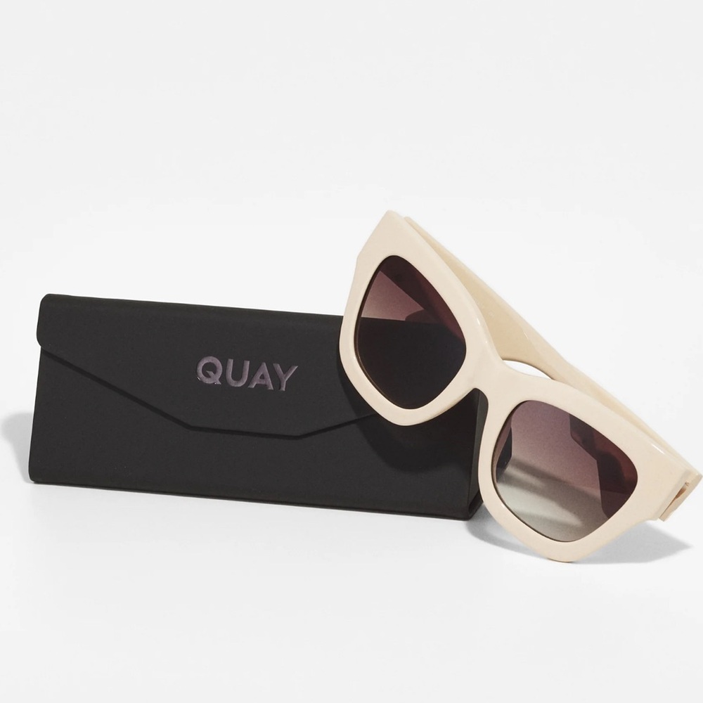 Quay Australia Cream Cat Eye Sunglasses